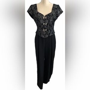 Vintage Hampton Nites Black and Gray Corset Top In Women’s Size M.